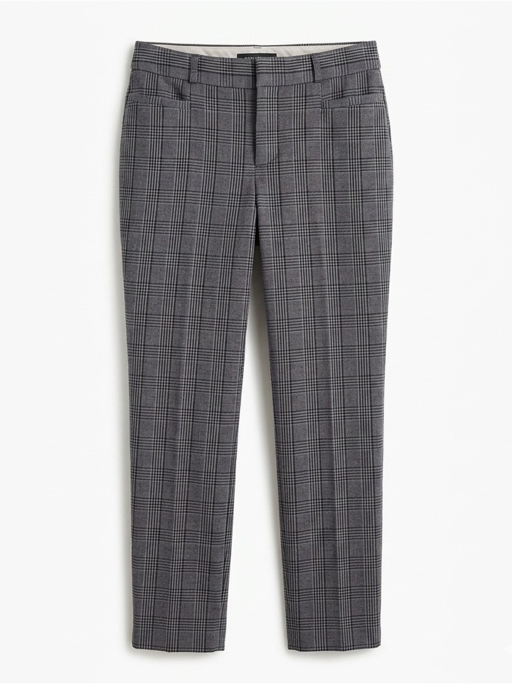 Banana Republic Women’s Sloan curvy fit Gray Plaid Dress Work Pants